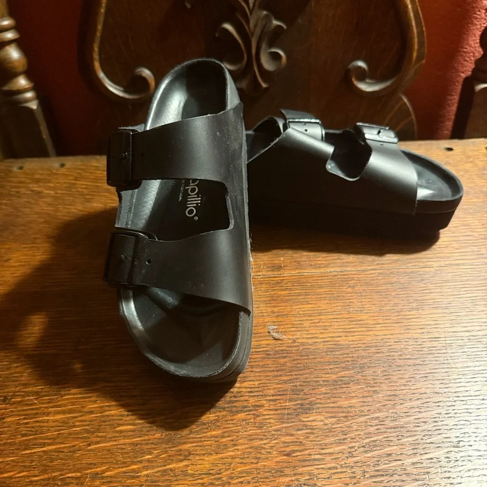 Birkenstock Black Women's platform Sandals - Picture 1 of 6